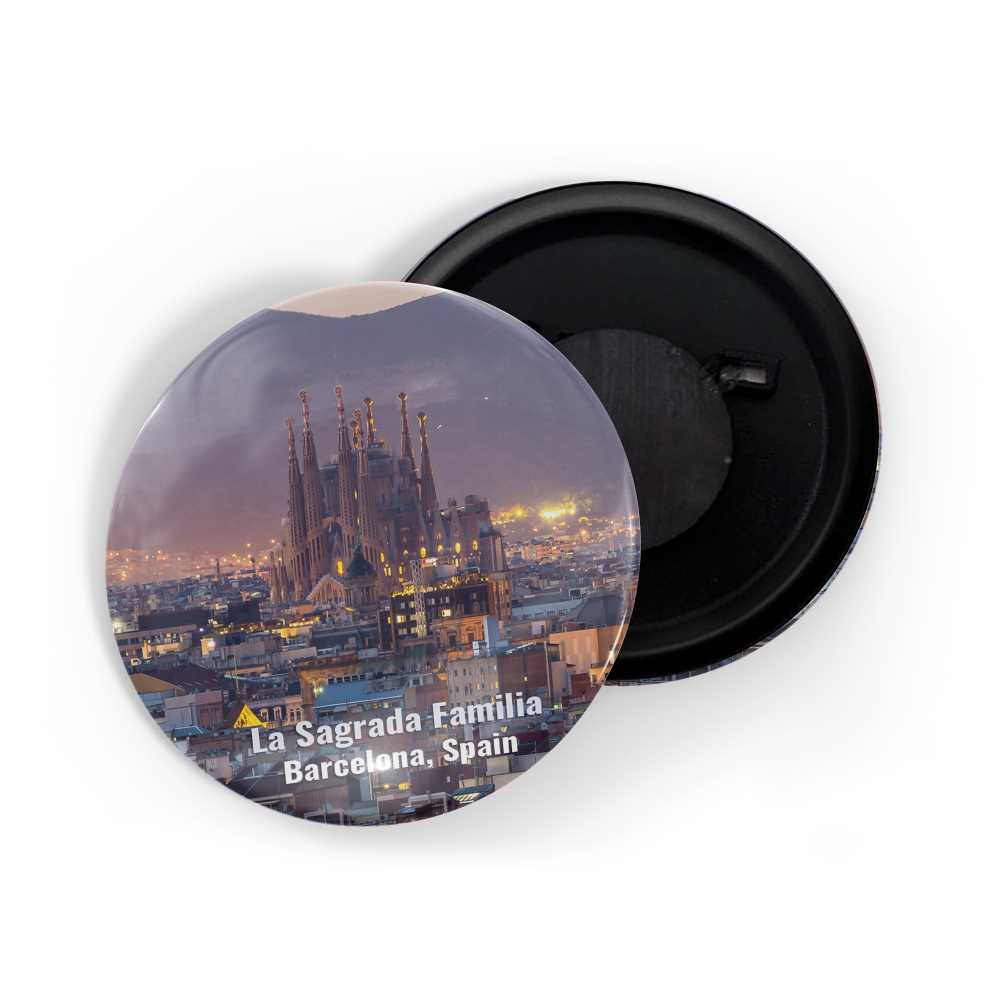 dhcrafts Fridge Magnet Multicolor Famous Tourist Place La Sagrada Familia Barcelona Spain Glossy Finish Design Pack of 1